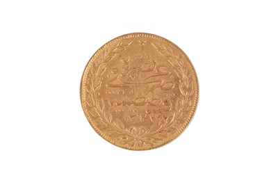 Lot 69 - A CONSTANTINOPLE SULTAN MOHAMMED RESAT 1327AH (1909) GOLD 100 KURUSH COIN