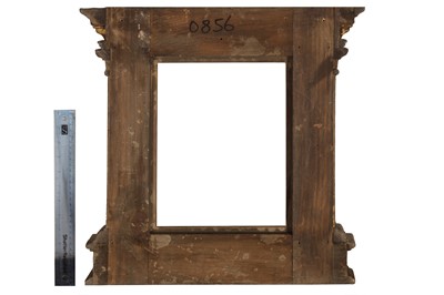 Lot 102 - AN ITALIAN 16TH CENTURY STYLE PAINTED AND GILDED TABERNACLE FRAME