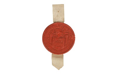 Lot 11 - RED WAX SEAL OF THE DUCHY OF LANCASTER FROM THE REIGN OF QUEEN VICTORIA