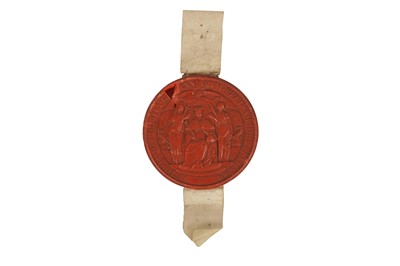 Lot 11 - RED WAX SEAL OF THE DUCHY OF LANCASTER FROM THE REIGN OF QUEEN VICTORIA