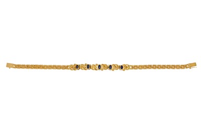 Lot 185 - A sapphire and diamond bracelet