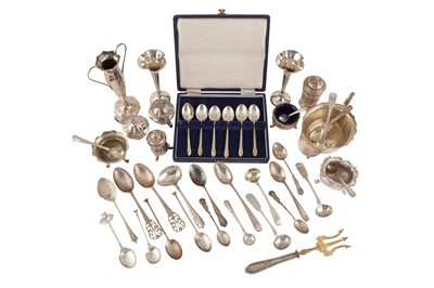 Lot 96 - A MIXED GROUP OF STERLING SILVER