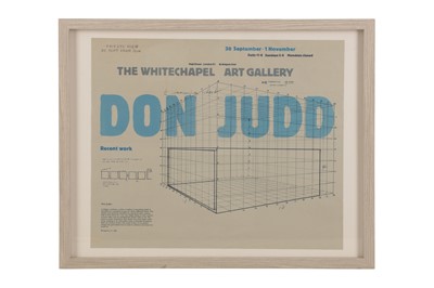 Lot 177 - DON JUDD EXHIBITION POSTER AT THE WHITECHAPEL ART GALLERY, 1970