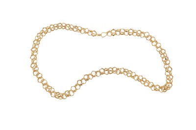 Lot 118 - A fancy-link necklace