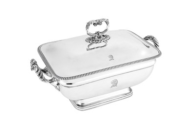Lot 629 - A George III sterling silver soup tureen, London 1805 by William Bennett