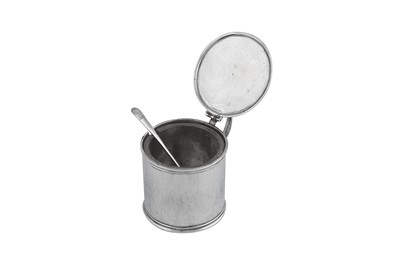 Lot 555 - Cape interest – A George III Scottish sterling silver mustard pot, Edinburgh 1774 by Patrick Robertson