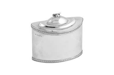 Lot 497 - An Edwardian sterling silver tea caddy, Chester 1909 by Nathan and Hayes