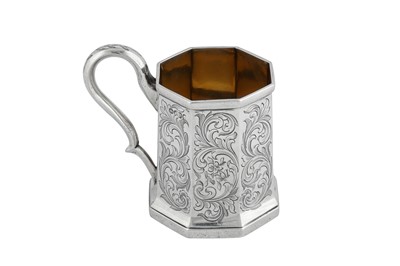 Lot 508 - An early Victorian sterling silver christening mug, London 1841 by Charles Reily & George Storer
