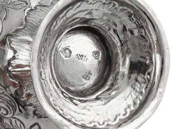 Lot 655 - A George II sterling silver cream jug, London 1751 by Samuel Meriton I (first reg. 10th May 1739)