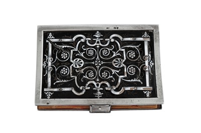 Lot 81 - A Victorian sterling silver mounted Limoges enamel carte de visite album, London 1870 by Henry William Dee