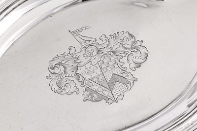 Lot 579 - A pair of heavy George IV sterling silver snuffers trays, London 1824 by Benjamin Smith III