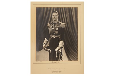 Lot 53 - PORTRAIT PHOTOGRAPH BY PETER NORTH OF KING GEORGE VI