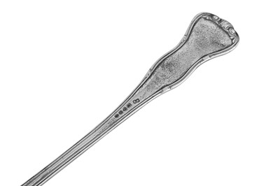 Lot 397 - A William IV sterling silver soup ladle, London 1834 by William Eaton