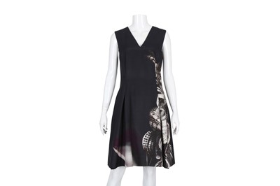 Lot 209 - Fendi Black Silk Floral Print Dress - Size 42