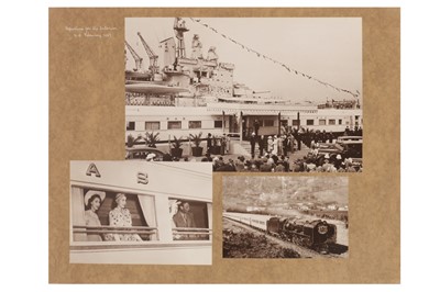 Lot 59 - THIRTEEN BLACK AND WHITE PHOTOGRAPHS OF THE 1947 ROYAL TOUR TO SOUTH AFRICA