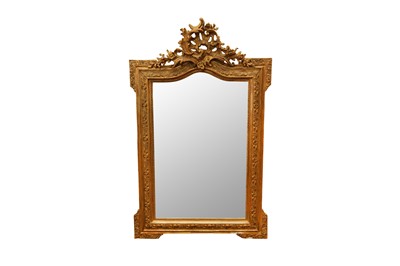Lot 354 - A GILTWOOD MIRROR, LATE 19TH CENTURY