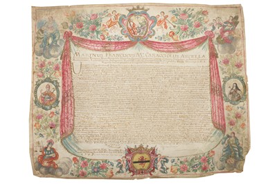 Lot 312 - Diplomas on Parchment.- Marino Francesco Maria Caracciolo Arcella