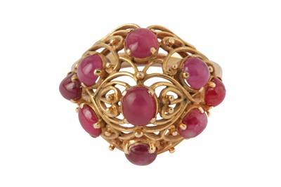 Lot 195 - A ruby dress ring