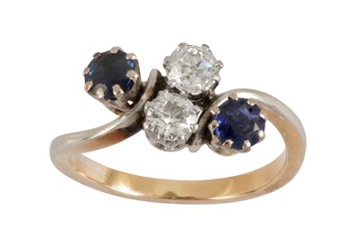 Lot 69 - A diamond and sapphire ring