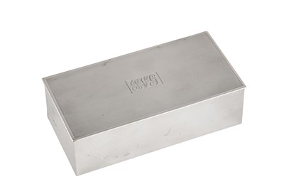 Lot 17 - A MID-20TH CENTURY SOUTH AFRICAN SILVER CIGARETTE BOX, JOHANNESBURG DATED 1954 BY SOUTH AFRICAN GOLDWARE