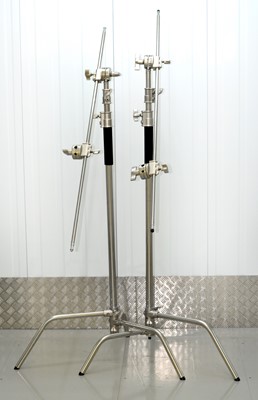 Lot 67 - A Pair of Large, Heavy-Duty Neewer Lighting C Stands & Boom Arms.
