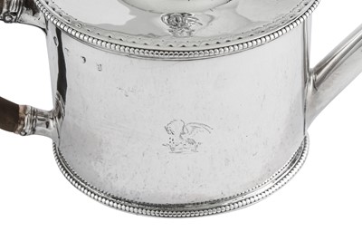 Lot 631 - A George III sterling silver argyle, London 1779 by Henry Green and Charles Aldridge (reg.19th Aug 1775)