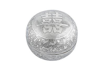 Lot 193 - A late 19th / early 20th century Straits Chinese silver salve box, Singapore or possibly Siamese (Thai) circa 1900