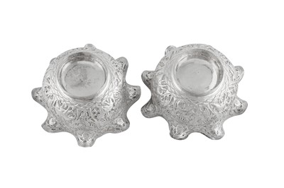 Lot 107 - A pair of early 20th century Anglo - Indian unmarked silver bowls, Lucknow circa 1920