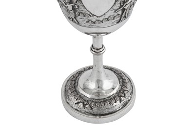 Lot 124 - An early 20th century Anglo - Indian unmarked silver goblet, Calcutta circa 1910