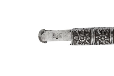 Lot 128 - An early 20th century Anglo – Indian silver vesta case, Cutch circa 1900 mark of Jaram Bachur
