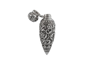 Lot 127 - A late 19th / early 20th century Anglo – Indian unmarked silver scent bottle, Cutch circa 1900