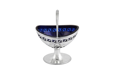 Lot 644 - A George III Irish sterling silver sugar basket, Dublin 1786 by Richard Williams