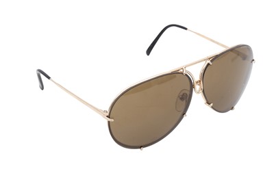 Lot 432 - Porsche Design Gold Aviator Sunglasses