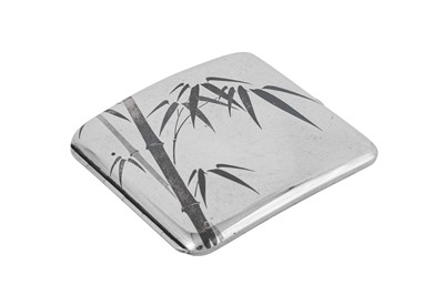 Lot 238 - A mid-20th century Japanese silver and mixed metal cigarette case, circa 1960