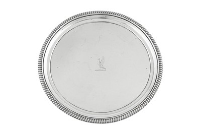 Lot 602 - A George III sterling silver salver, London 1807 by Thomas Hannam and John Crouch