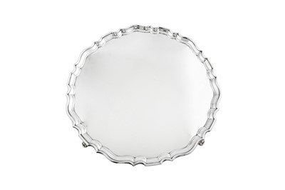 Lot 466 - A George V sterling silver salver, London 1923 by Hawksworth, Eyre & Co Ltd