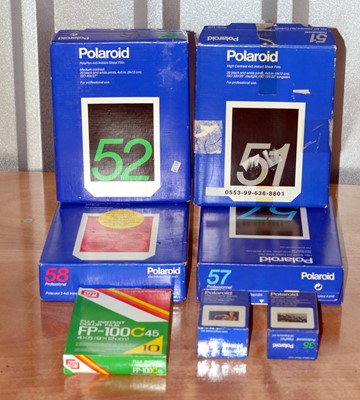 Lot 53 - Small Quantity of Outdated 5" x 4" Polaroid Film.