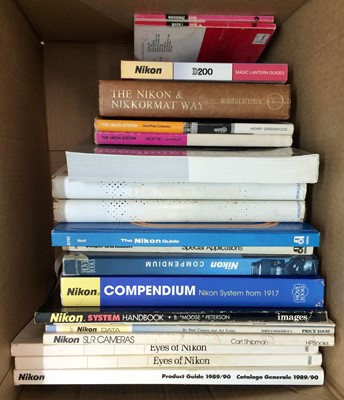 Lot 381 - A Good Box of Nikon Books, inc Nikon Compendiums etc.