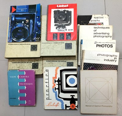 Lot 25 - Linhof & Large Format Camera Books, Plus 1950s/60s English Grossbild-Technik Magazines.