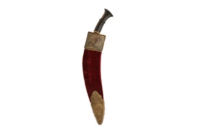 Lot 301 - λ A NEPALESE HORN-HILTED KUKRI DAGGER