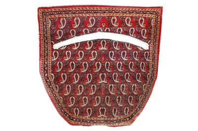 Lot 115 - AN ANTIQUE KIRMAN SADDLE COVER, SOUTH PERSIA