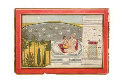 Lot 212 - A MOMENT OF PLEASURE ON A TERRACE BY A LOTUS POND