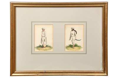 Lot 519 - TWO COMPANY SCHOOL STUDIES OF A MARHATTA MERCHANT AND SOLDIER