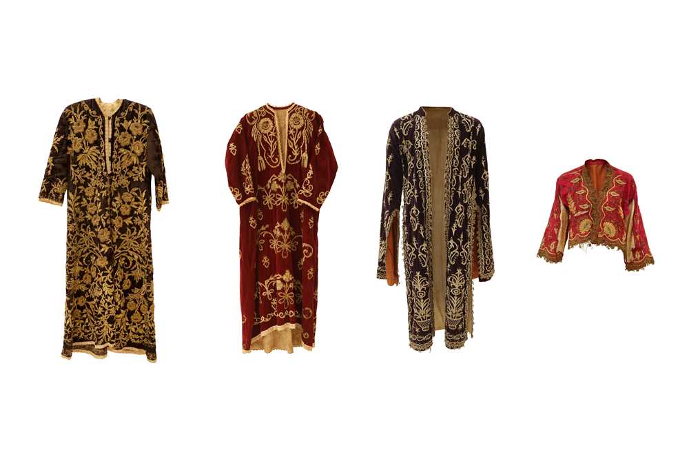 Lot 649 - A GROUP OF OTTOMAN METAL THREAD-EMBROIDERED VELVET COSTUMES