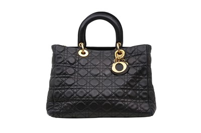 Lot 317 - Christian Dior Black Large Lady Dior Bag