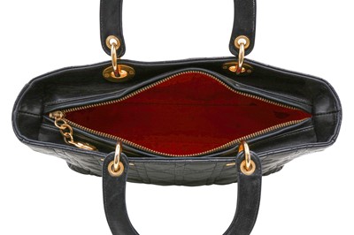 Lot 317 - Christian Dior Black Large Lady Dior Bag