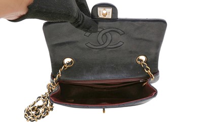Lot 153 - Chanel Navy Square Mini Single Flap Bag