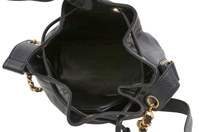 Lot 295 - Chanel Black Drawstring Bucket Bag