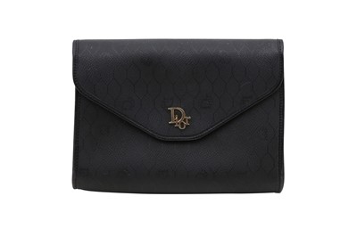 Lot 318 - Christian Dior Black Small Envelope Flap Bag
