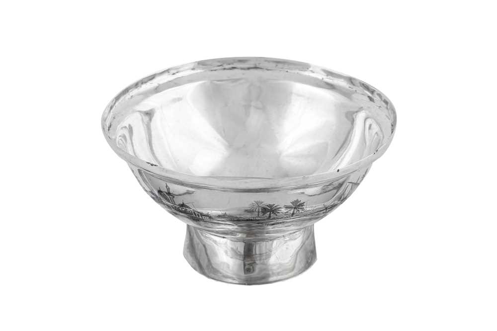 Lot 263 - A mid-20th century Iraqi silver bowl base, circa 1950